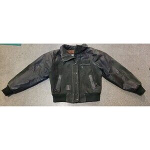 VINTAGE EAST WEST Genuine LEATHER JACKET  Korea Medium Forest Green Suede